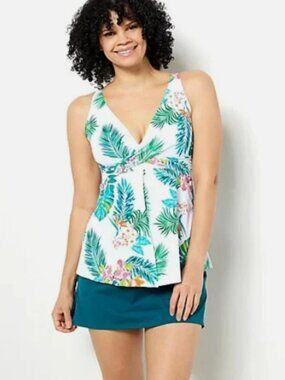Kim Grave Swimsuits For All Twist Fly-Away Top Skirt Set-Tropcl Punch-12-A480673